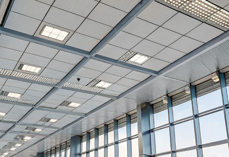 Visão geral do painel de teto de PVC.