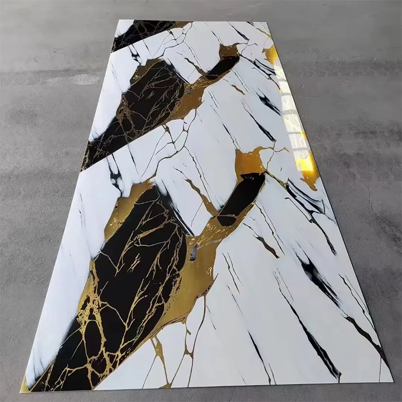 Painéis de parede de mármore de PVC flexível