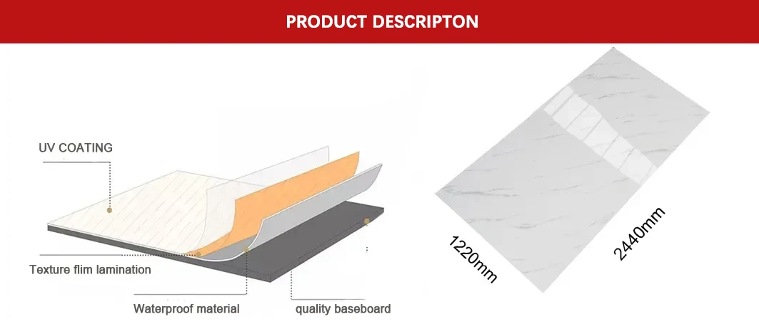 Flexible Composite PVC Marble Wall Panels